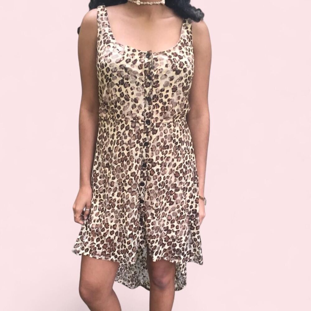 Lace Leopard Print Dress